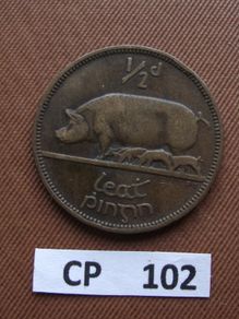 1933 Irish Free State. Irish Half Penny