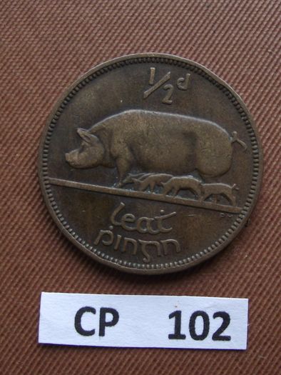 1933 Irish Free State. Irish Half Penny