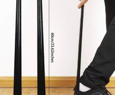 3 Pieces 23.6 Inches Extra Long Plastic Shoe Horn with Curved Handle, Long Handled Shoehorn, Black