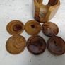 set of olive wood coasters Image 2