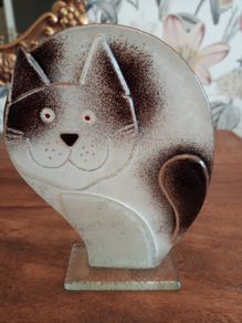 Studio Art Fused Glass Cat