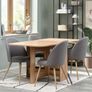 Dining table ALLING 80x100/163 warm oak colour Image 3