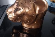 gold candle or plant holder