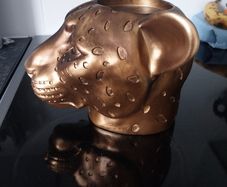 gold candle or plant holder