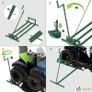 Ride on Mower Jack Lift, Telescopic Maintenance Jack for Lawn mowers and Garden Tractors, Weight Capacity 400kg, Green Image 7