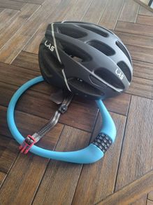 Bike helmet and lock