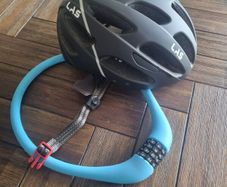 Bike helmet and lock
