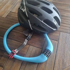 Bike helmet and lock