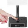 Bedside Table Lamp, Touch Control Nightstand Bedroom Lamp with USB C & USB A Charging Ports, 2 Way Outlets, Minimalist White Fabric LED Desk Night Light for Living Room Office (FREE POSTAGE) Image 7