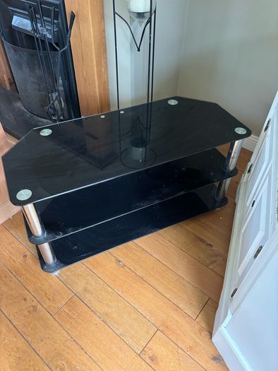 Glass TV stand