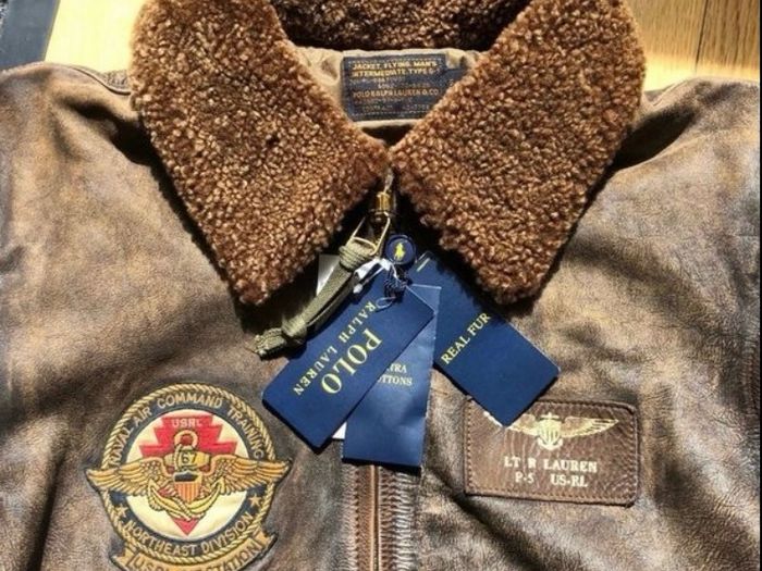 Ralph Lauren Iconic G-1 Bomb Leather Jacket