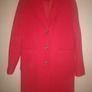M&S Flame Red Wool Blend Coat Image 4