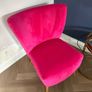 Slipper Armchair pink soft velvet - armless. Elegant and cute! Size H72xW64 legs high are 24 com Image 4