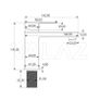 Square chrome single-lever basin tap Image 2