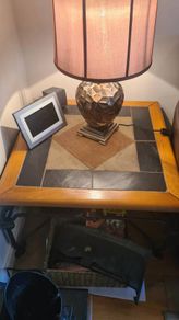 Coffee Table - south African slate with cast iron legs