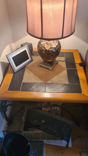 Coffee Table - south African slate with cast iron legs