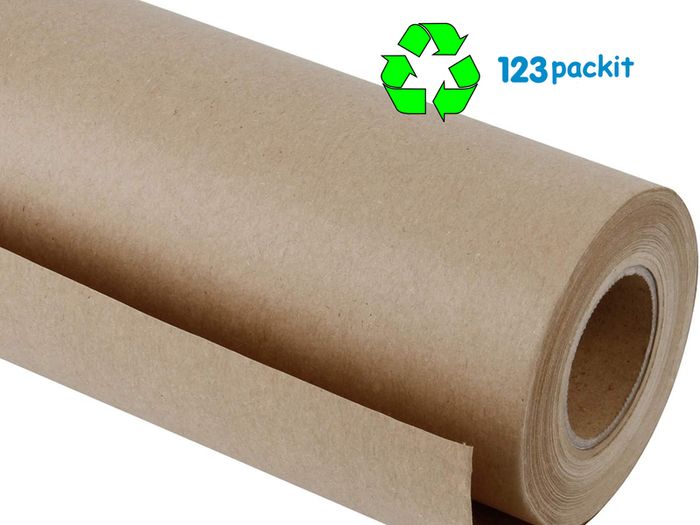 Kraft Paper Roll 20 meters long 750 mm wide excellent for wrapping, shipping, ecommerce eco-friendly recyclable compostable