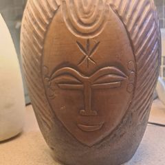 Midcentury Tribal Pottery Lamp