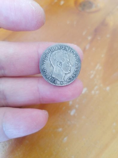 1822 German States Silver 1/6 Thaler Coin