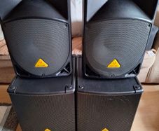 Behringer Active Full PA System with Speaker Poles and covers