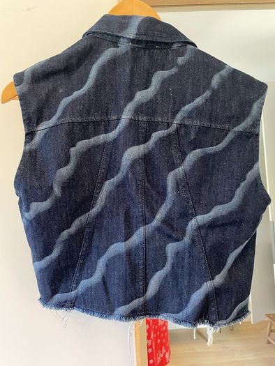 Bimba y Lola denim crop vest