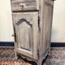 1900s French Bleached & Whitewashed Oak Bedside Table Image 4