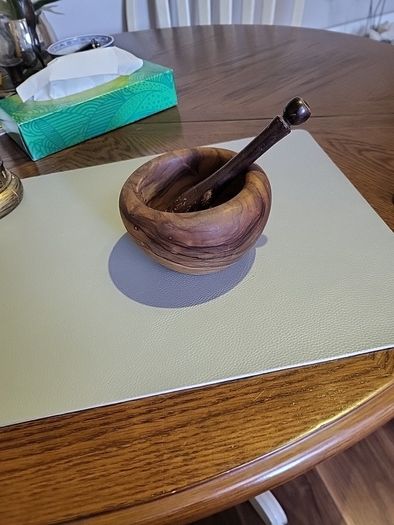 Pestle and mortar hardwood