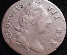 #876 - Hibernia - Ireland - 1781 - Half Penny