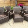 Garden Top glass table and x6 wicker chairs Image 10