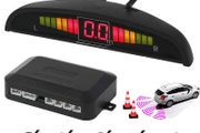 Rear Reversing Car Parking Sensors 4 Sensors Kit Audio Buzzer Alarm LED Display, DC 12V