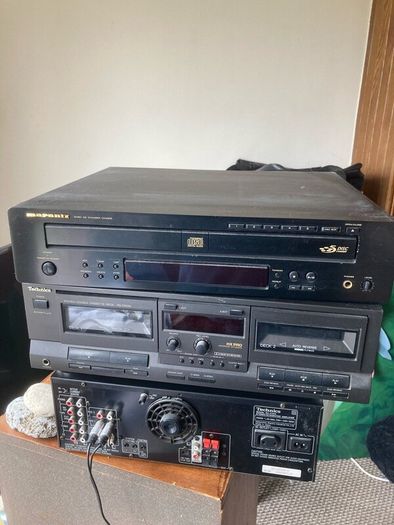 technics amp and cassette deck marantz cd player