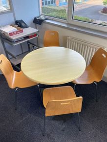 Round Table & 4 Chairs Set (2 Available)