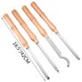 Wood Turning Tools for Lathe 4 PCS Set, Carbide Lathe Tools with Diamond Shape, Round, Square Cutters, Turning Lathe Chisels with Comfortable Grip Handles Lathe Tools for Craft DIY Hobbyists Image 2