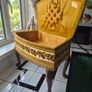 Vintage MidCentury 1950s Tapestry sewing box foorstool Image 4
