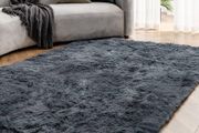 MULTIPLE SIZES/COLOURS AVAILABLE Grey Rug Living Room Rug Large Anti Slip Rug Fluffy Rugs Faux Fur Rug Velvet Thick Rug Plush Shaggy Area Rugs Super Soft Floor Mat for Bedroom Kids Rooms Decor (Grey, 120x180cm)