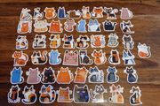 50pcs Cute Cartoon Cat Stickers Decals