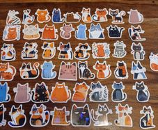 50pcs Cute Cartoon Cat Stickers Decals