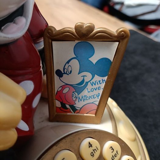 Vintage 1990s Minnie Mouse Desk Telephone Push Button Talking Phone Disney