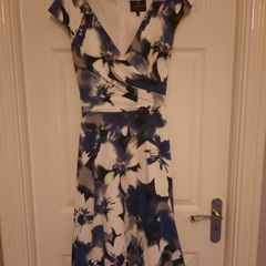 Ariella Navy and White Dress