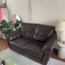 Leather couch comfortable with some marks Image 2