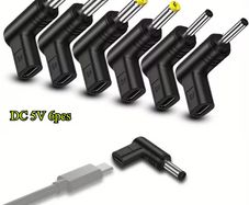 5V Female to Male DC Barrel Connectors in Various Sizes, Suitable for Charging Routers.