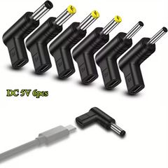 5V Female to Male DC Barrel Connectors in Various Sizes, Suitable for Charging Routers.