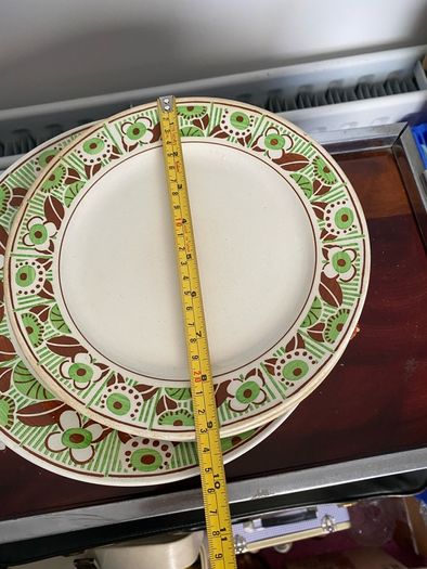 ceramic serving dish & plates