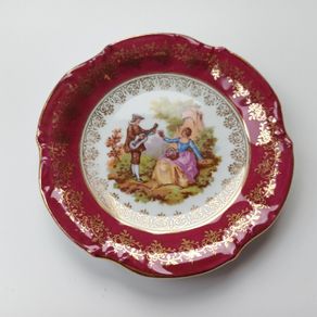 Limoges porcelain plate "Meissner"