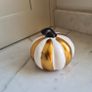 Halloween Striped Ceramic Pumpkin Image 2