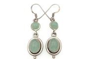 Vintage 925 Sterling Silver &amp; Amazonite Earrings