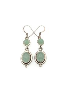 Vintage 925 Sterling Silver & Amazonite Earrings