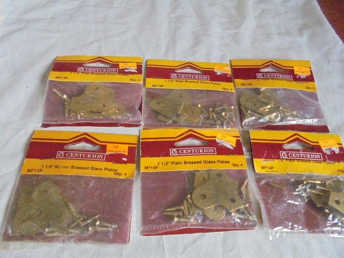 "Centurion" 1.5inch Plain Brass Plates  x 6 for Sale