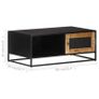 Coffee Table 90x50x35 cm Rough Mango Wood Image 6