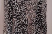 SKY Designs Lace, Ribbon and Sequins Black Top